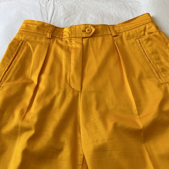 Vintage Escada Cotton Pant - Goldenrod - Size EU 42 - Picture 3 of 5